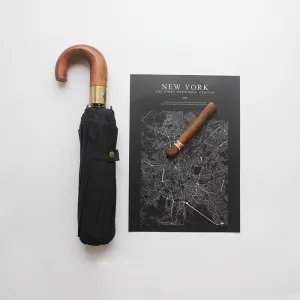 115cm Wooden Handle Umbrella with Magnetic Button Cover
