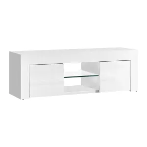 1.3m White High Gloss TV Stand / Entertainment Unit