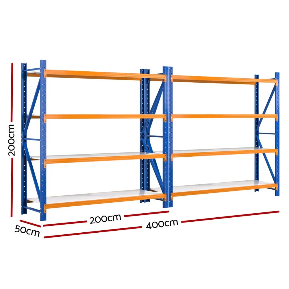 4M x 2M Garage Shelving | Warehouse Storage Rack | Heavy-Duty Shelving