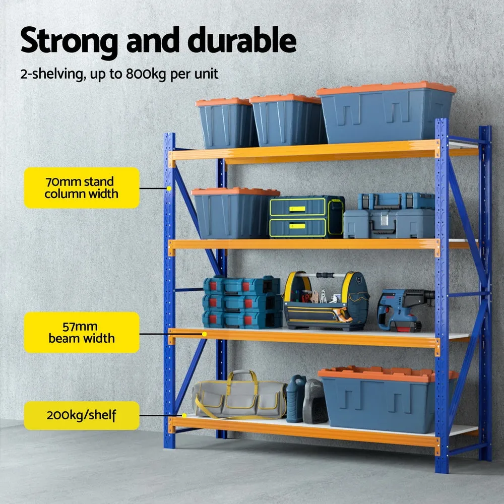 4M x 2M Garage Shelving | Warehouse Storage Rack | Heavy-Duty Shelving