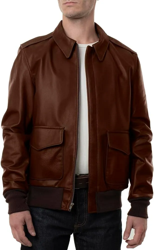 A2 Aviator Flying Tiger WWII Flight Aviator Bomber Jacket in Real Leather for Men B3 Bomber leather jacket