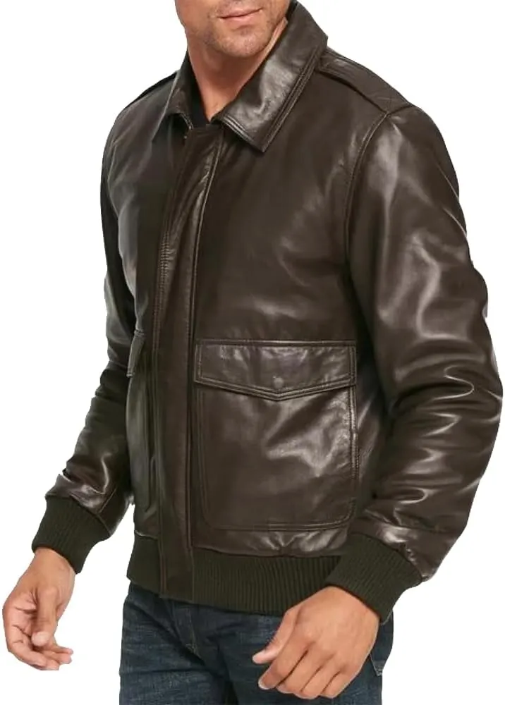 A2 Aviator Flying Tiger WWII Flight Aviator Bomber Jacket in Real Leather for Men B3 Bomber leather jacket