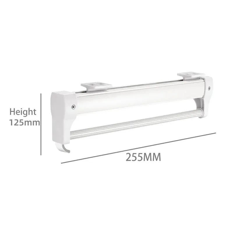 Adjustable Wardrobe Clothing Rail Heavy Duty Pull-Out Closet Valet Rod 25CM Top Mount Wardrobe Hanger Rack Bar Ball Slide