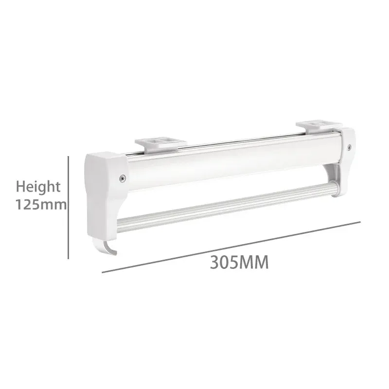 Adjustable Wardrobe Clothing Rail Heavy Duty Pull-Out Closet Valet Rod 25CM Top Mount Wardrobe Hanger Rack Bar Ball Slide