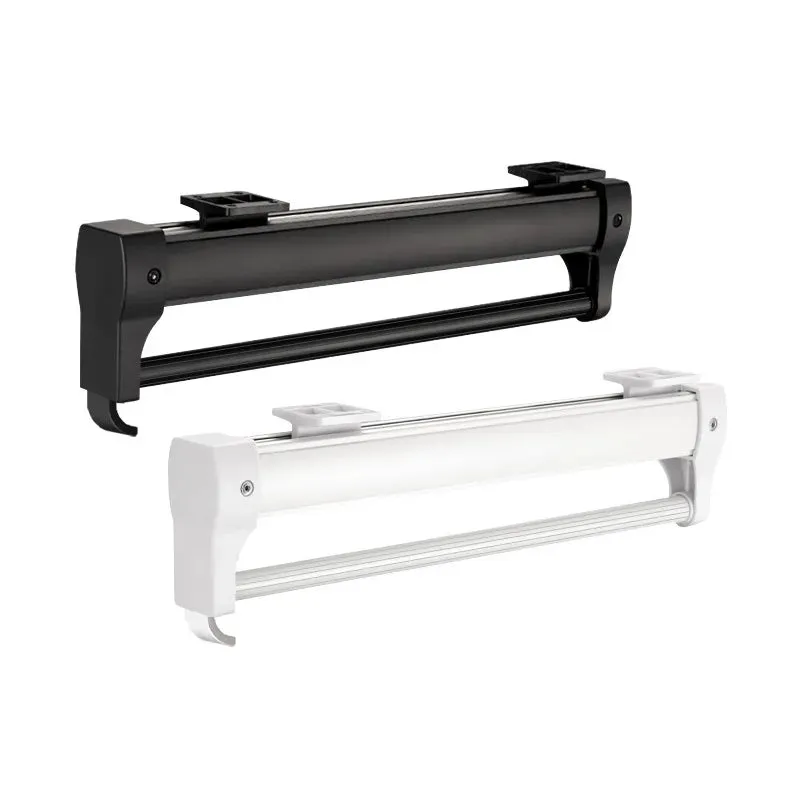 Adjustable Wardrobe Clothing Rail Heavy Duty Pull-Out Closet Valet Rod 25CM Top Mount Wardrobe Hanger Rack Bar Ball Slide