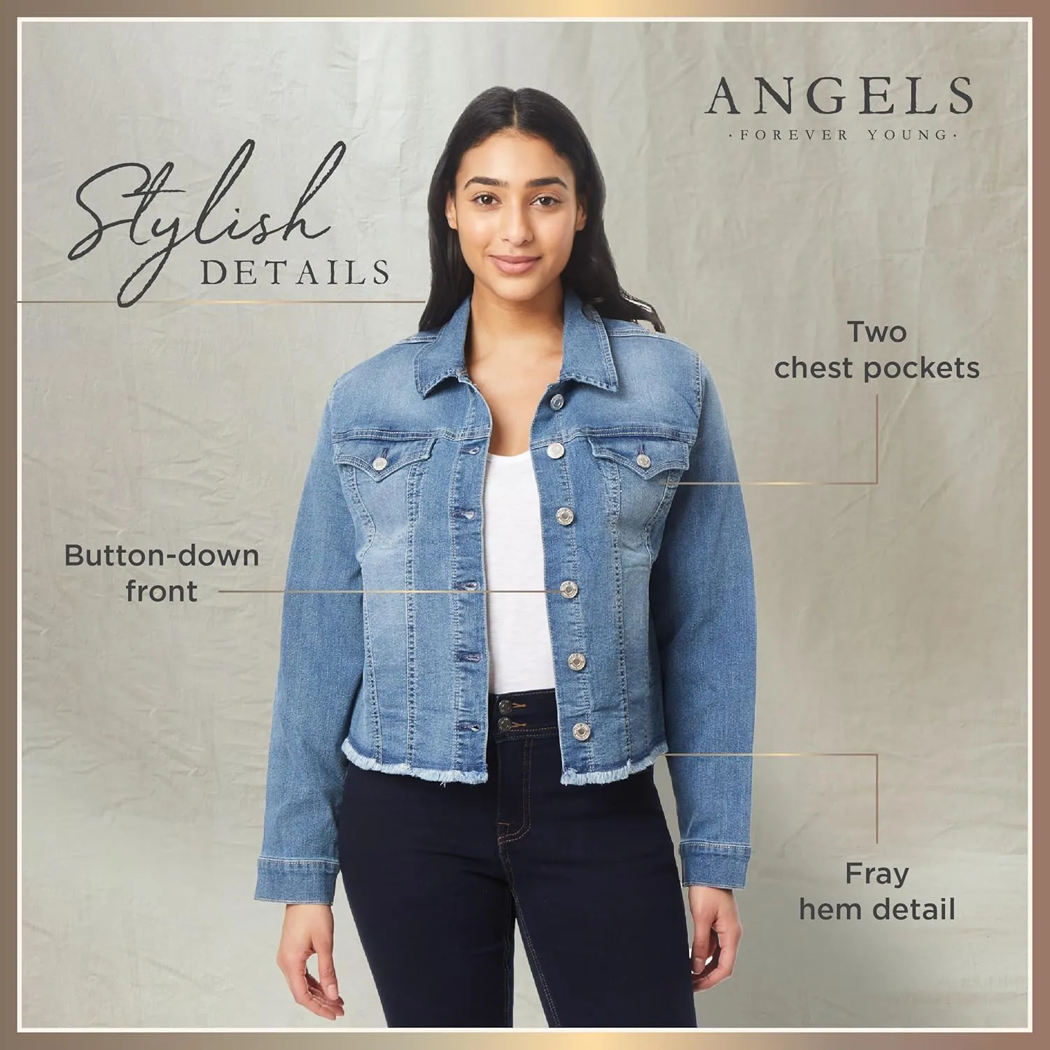 Angels Forever Young Women's Signature Denim Jacket
