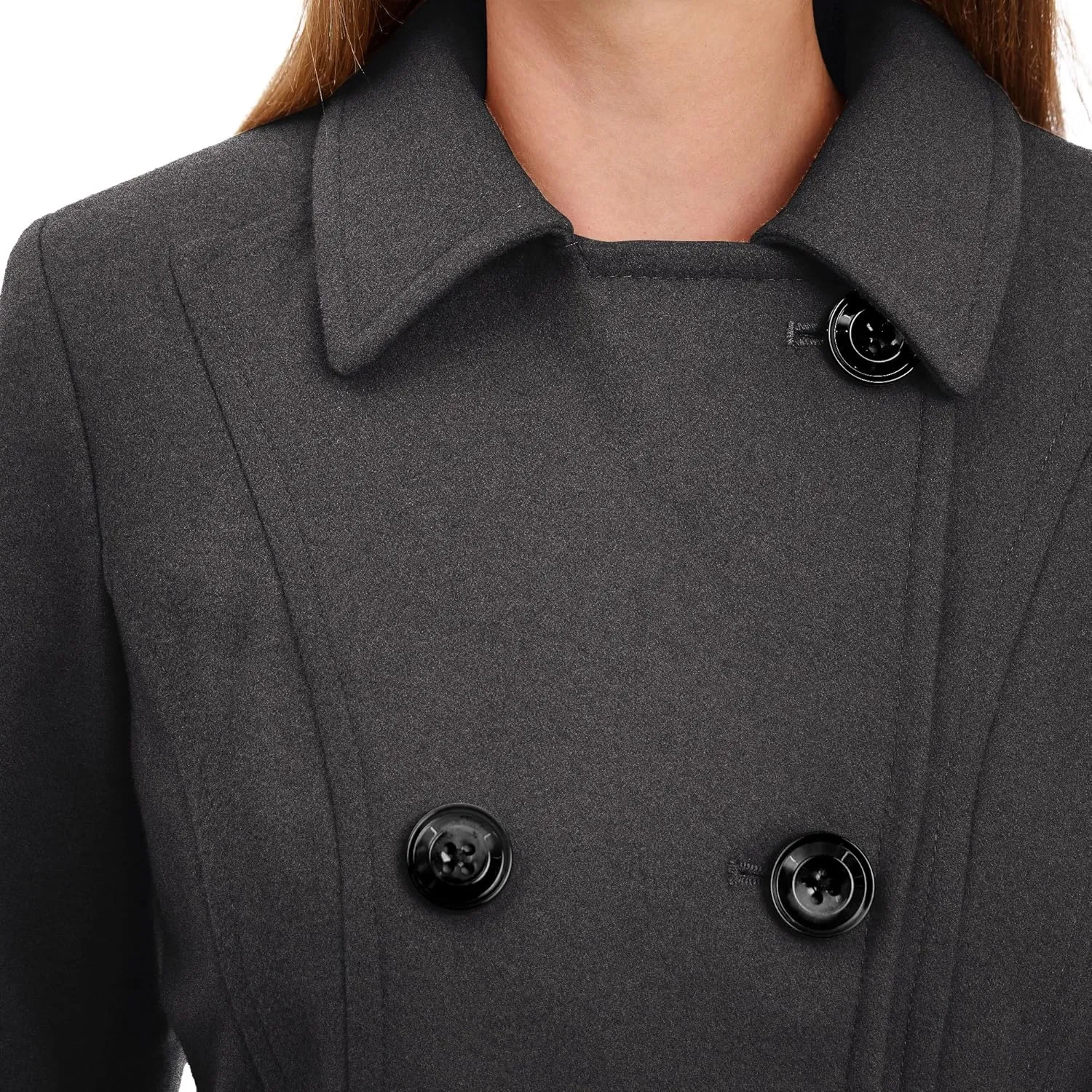 Anne Klein Women's Classic Double Breasted Coat Plus Size
