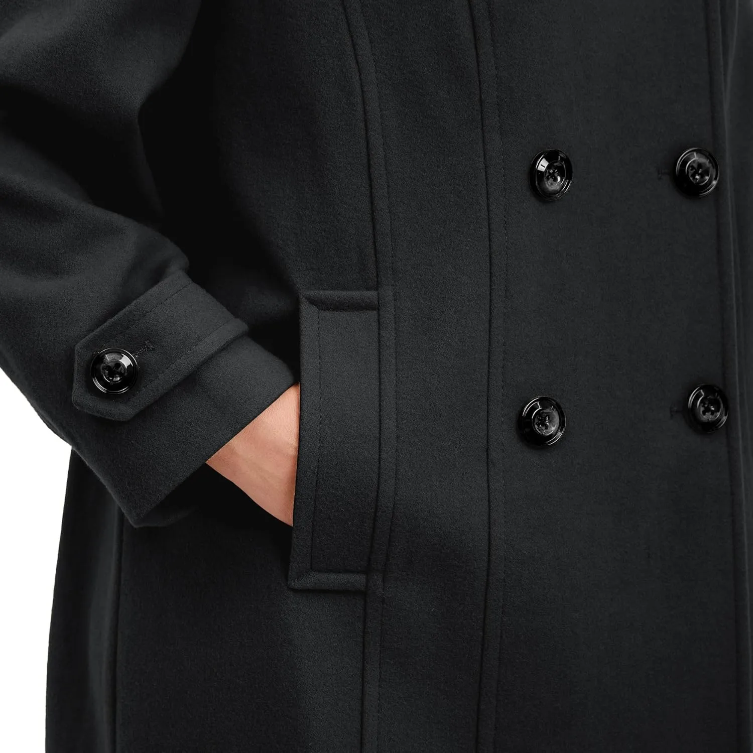 Anne Klein Women's Classic Double Breasted Coat Plus Size