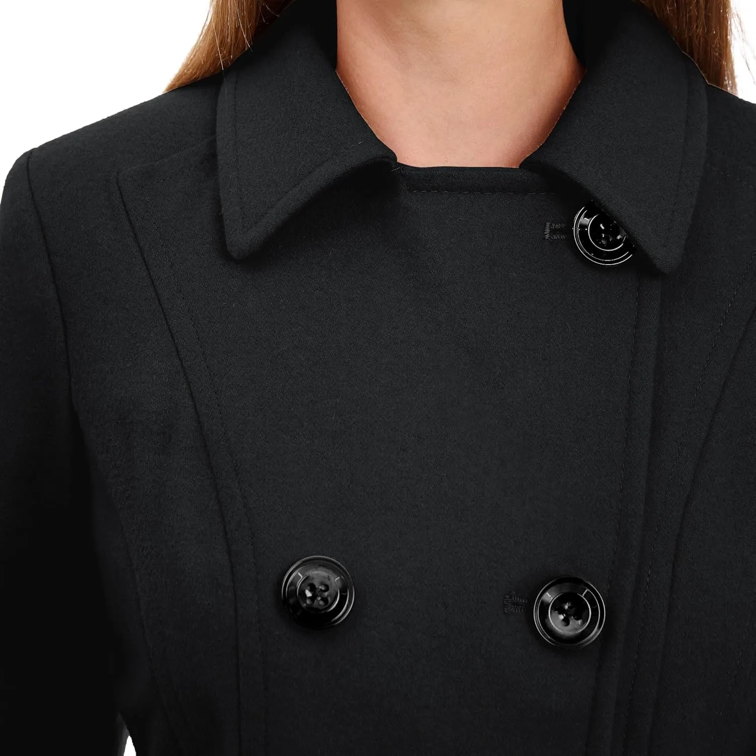 Anne Klein Women's Classic Double Breasted Coat Plus Size