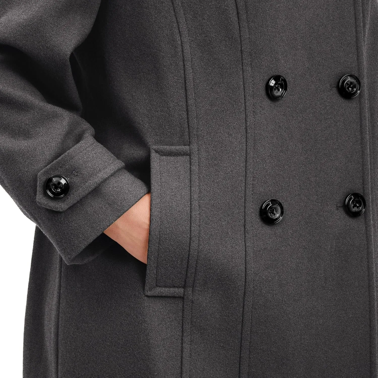 Anne Klein Women's Classic Double Breasted Coat Plus Size