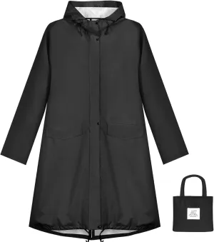 ANYOO Waterproof Rain Poncho Lightweight Reusable Hiking Hooded Coat Jacket for Outdoor Activities
