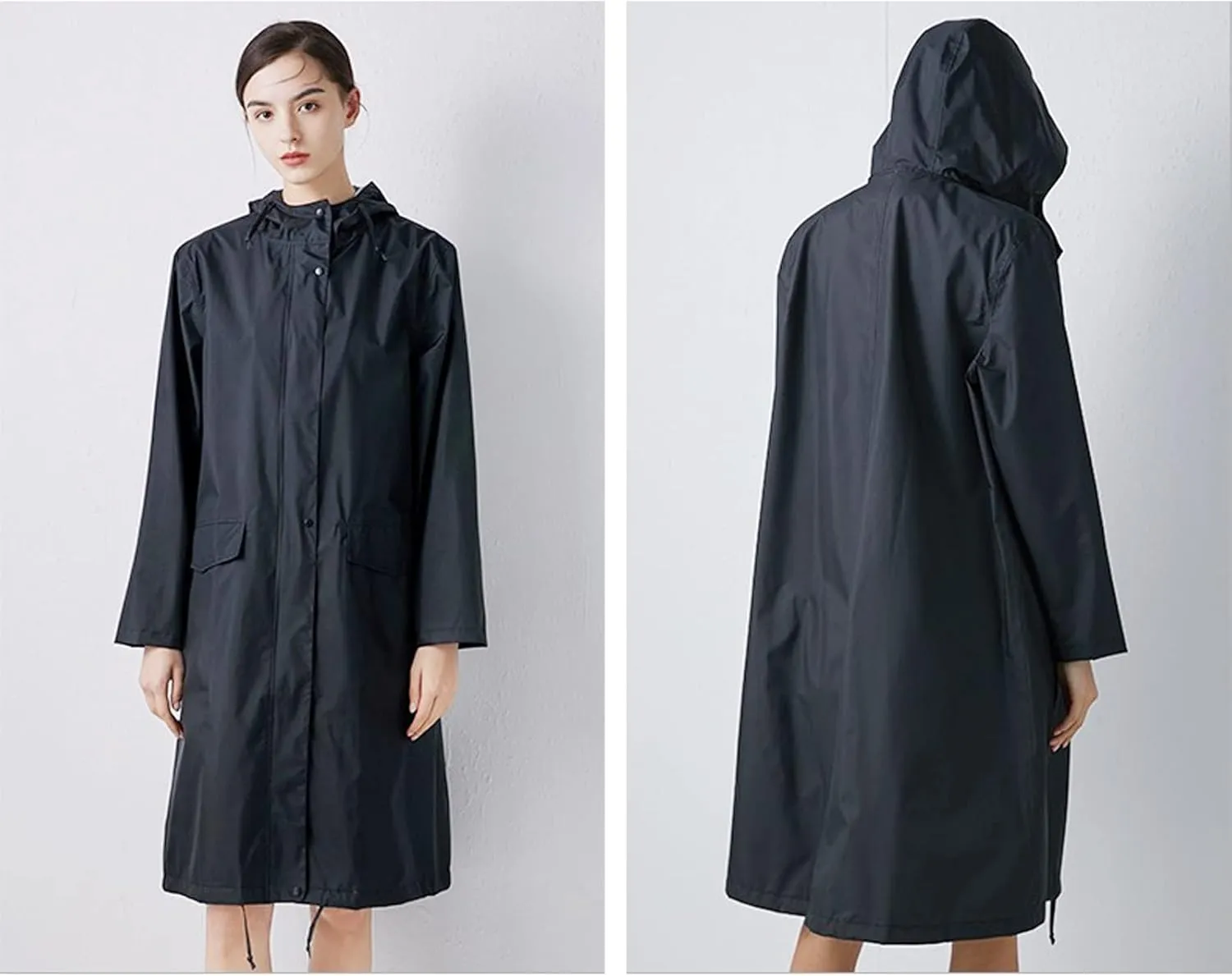 ANYOO Waterproof Rain Poncho Lightweight Reusable Hiking Hooded Coat Jacket for Outdoor Activities