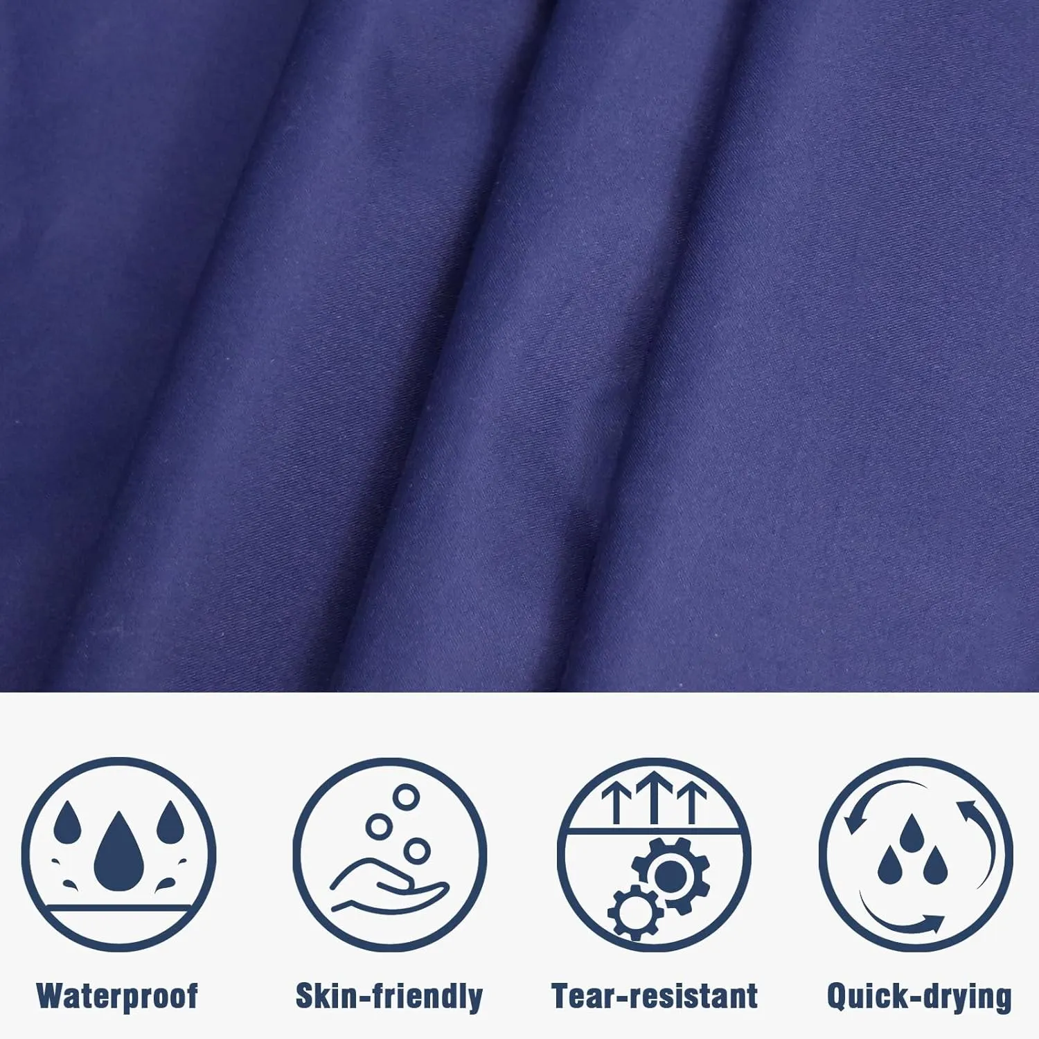 ANYOO Waterproof Rain Poncho Lightweight Reusable Hiking Hooded Coat Jacket for Outdoor Activities