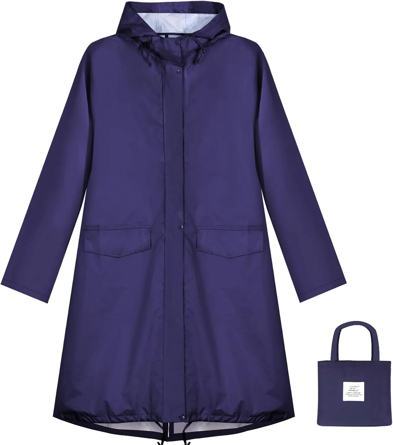 ANYOO Waterproof Rain Poncho Lightweight Reusable Hiking Hooded Coat Jacket for Outdoor Activities