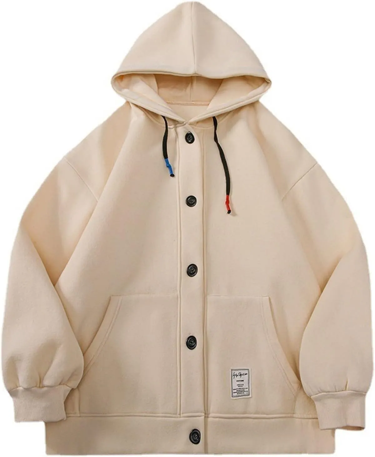 Aobiono Men Women Preppy Hoodie Jacket Harajuku Oversized Aesthetic Cute Kawaii Light Academia Japanese Korean Fall Winter