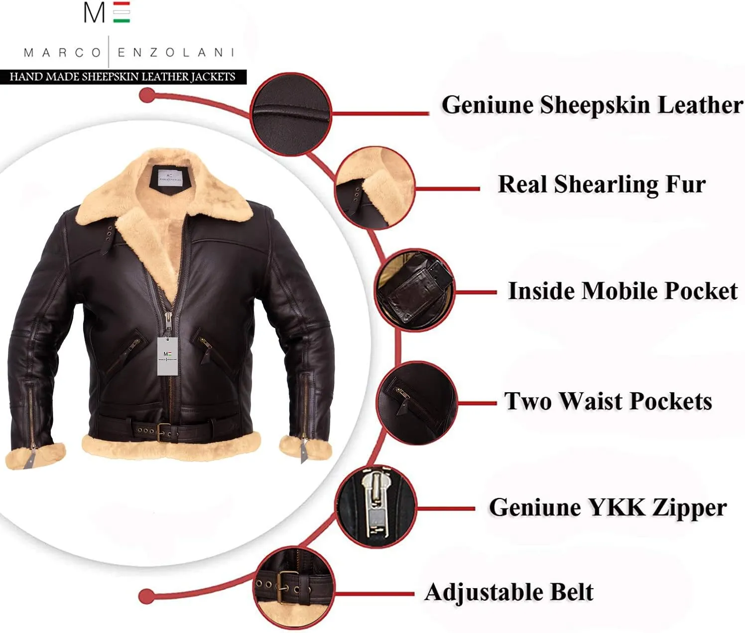 B3 Bomber Jacket Aviator Real Shearling B3 Bomber Jacket Winter