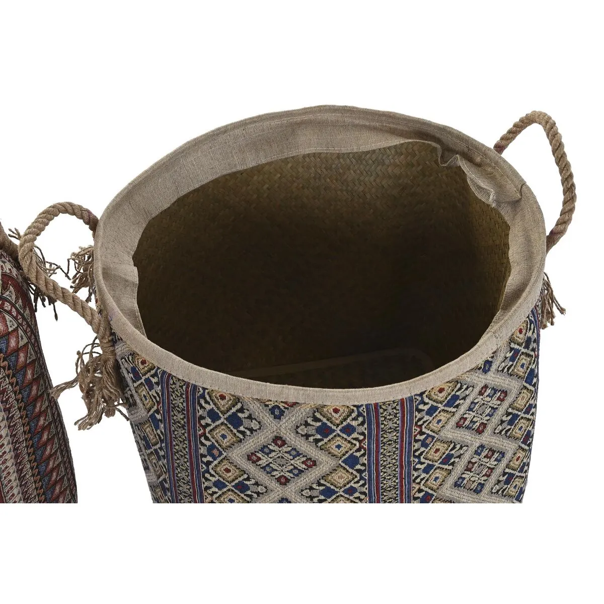 Basket Dkd Home Decor 40 x 40 x 48 Cm Jute Seagrass Boho 2 Units