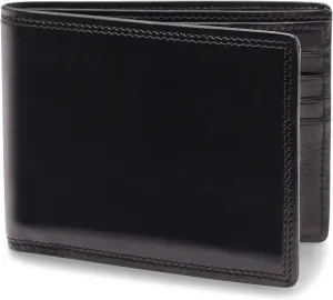 Bosca Men's Leather Wallet  Full Grain Italian Dolce Leather Wallet For Men, 8 Card Slots, Bifold, Gift-Ready Packaging, Black