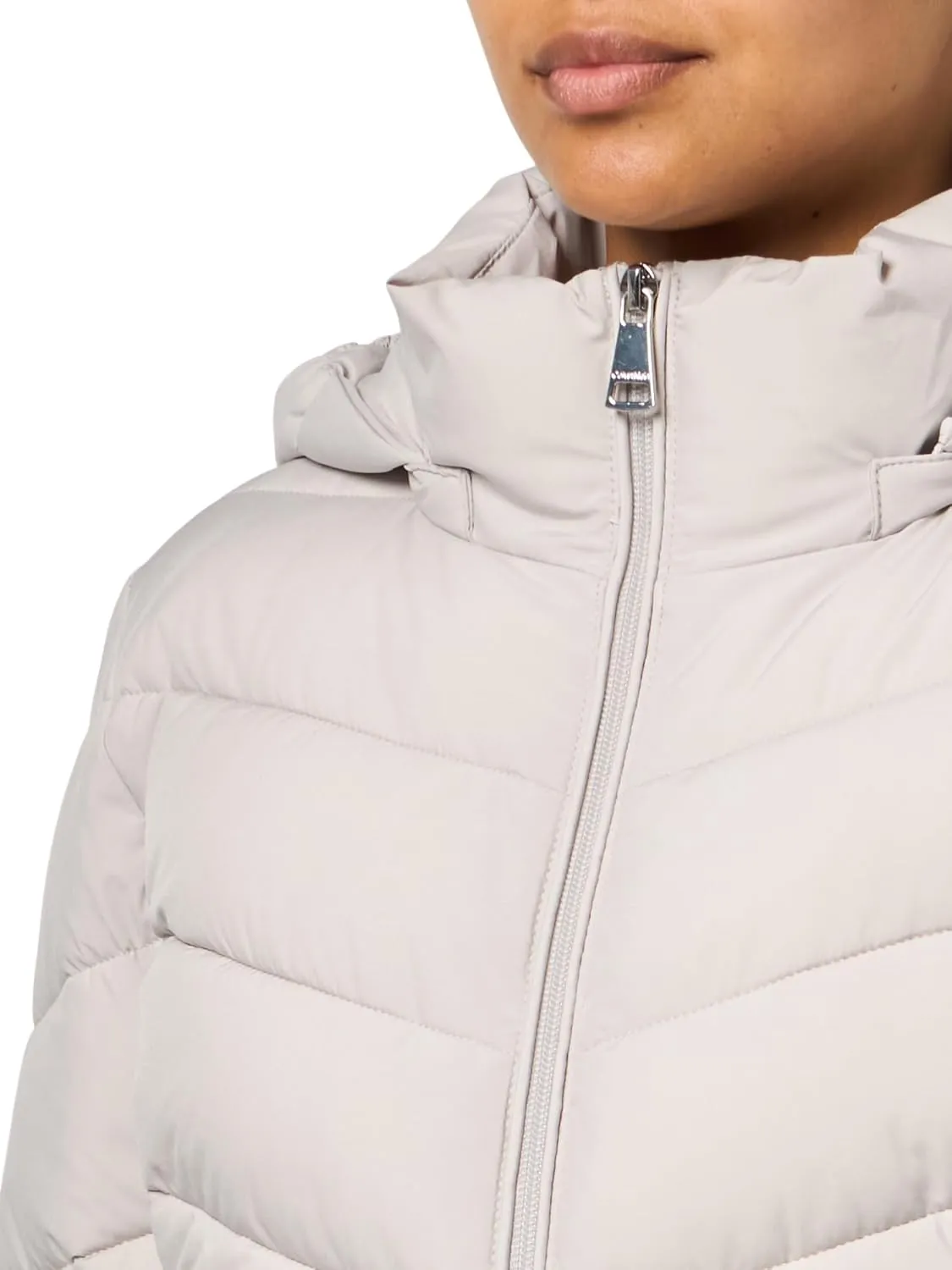 Calvin Klein Women's Classic Hooded Zip Front Puffer Coat
