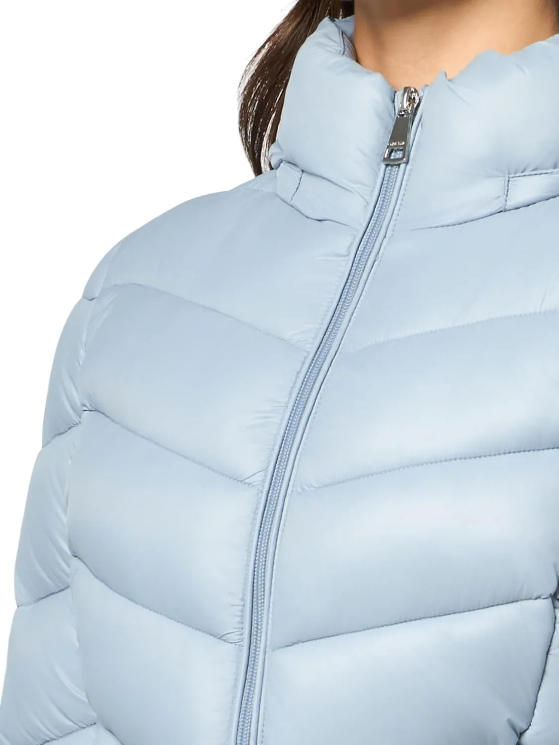 Calvin Klein Women's Classic Hooded Zip Front Puffer Coat