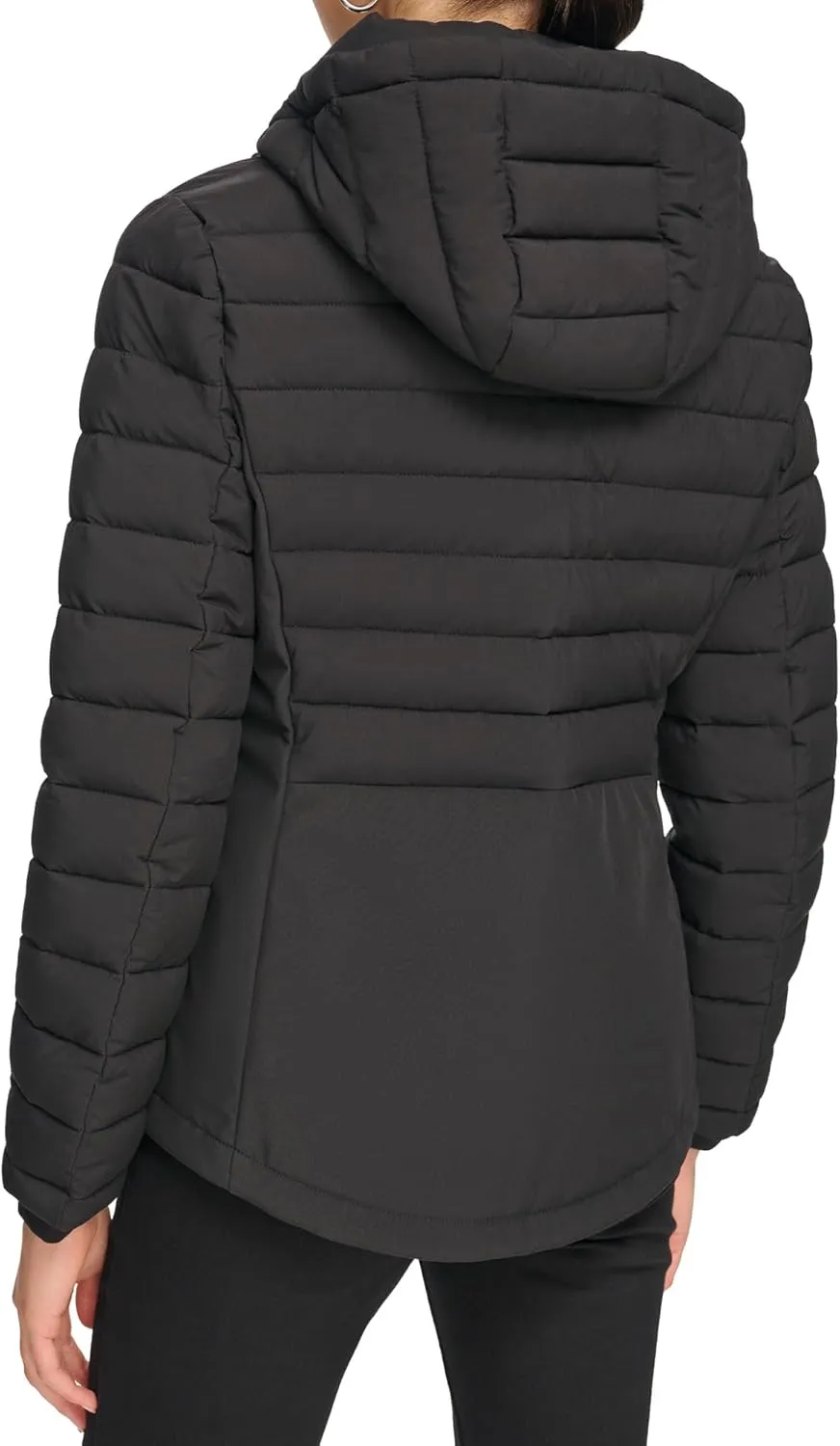 Calvin Klein Women's Classic Hooded Zip Front Puffer Coat