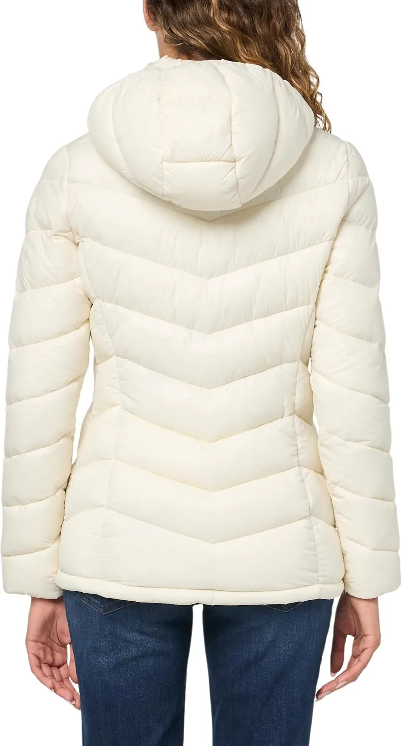 Calvin Klein Women's Classic Hooded Zip Front Puffer Coat