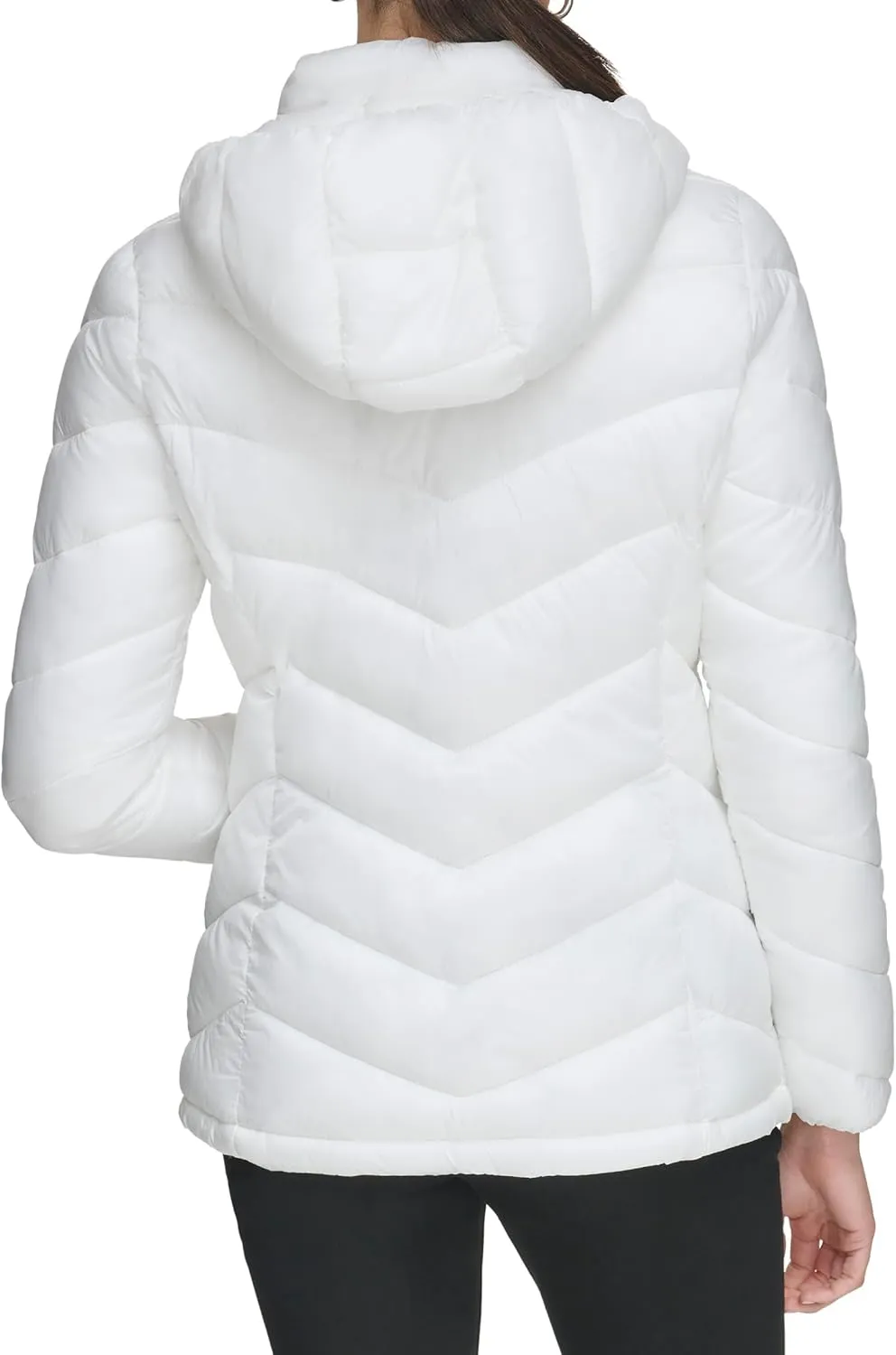 Calvin Klein Women's Classic Hooded Zip Front Puffer Coat