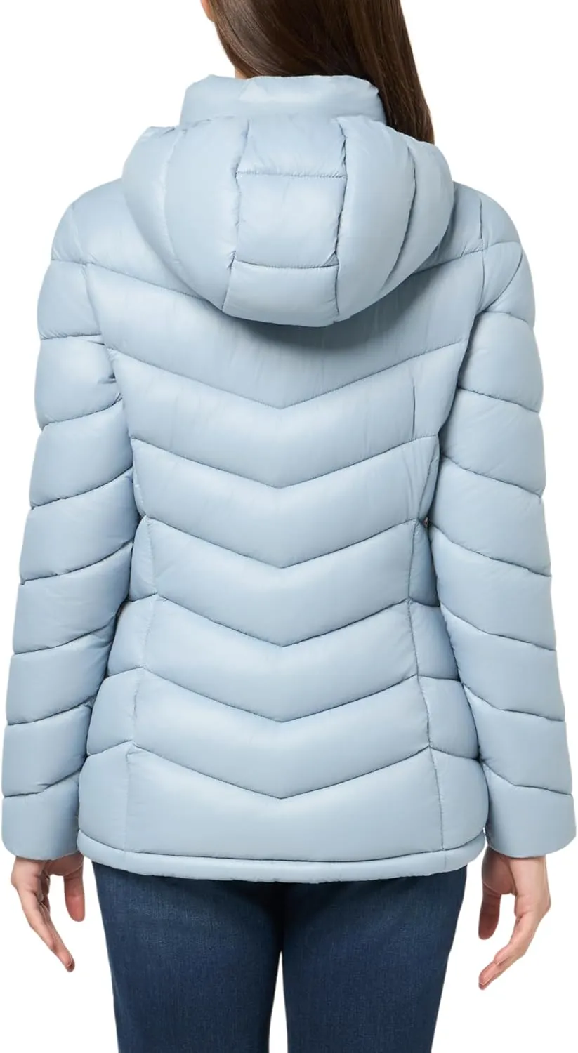 Calvin Klein Women's Classic Hooded Zip Front Puffer Coat