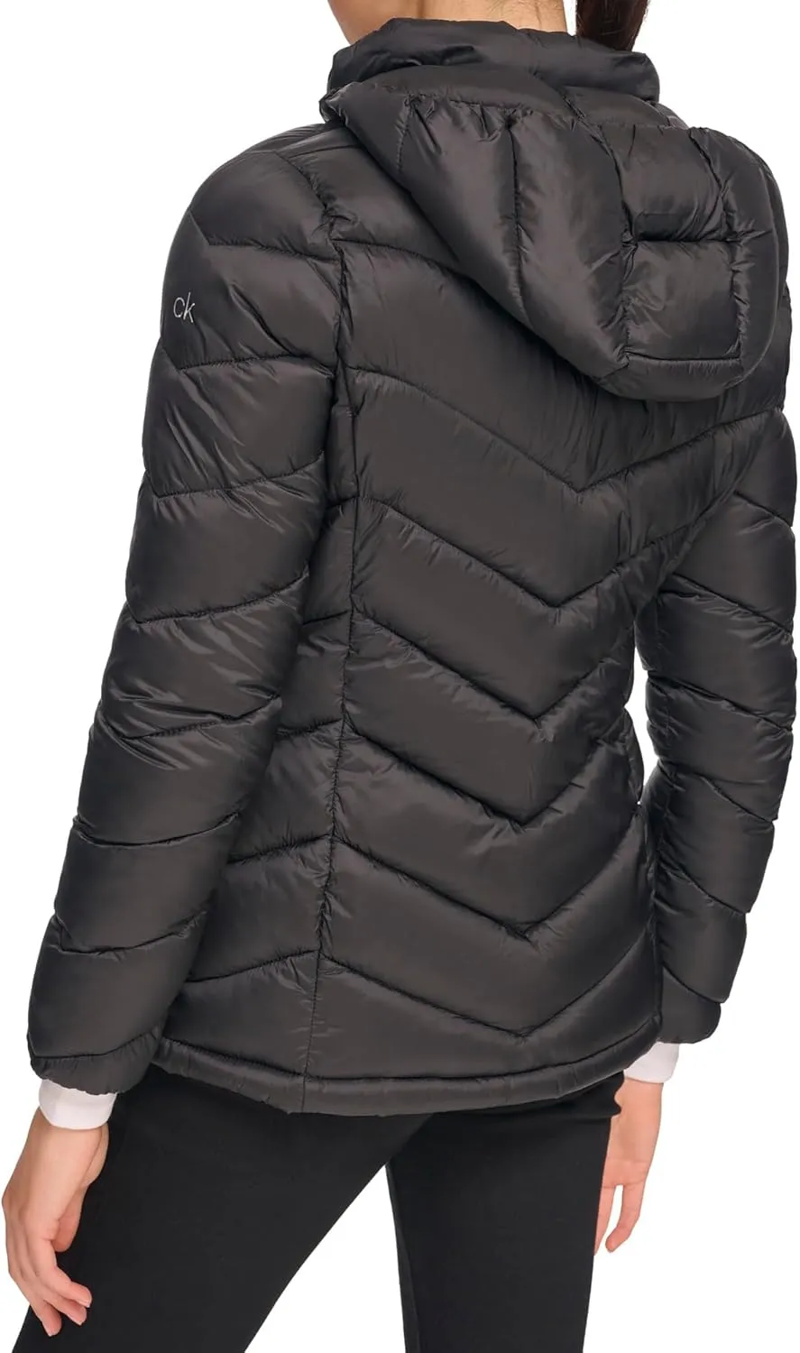 Calvin Klein Women's Classic Hooded Zip Front Puffer Coat