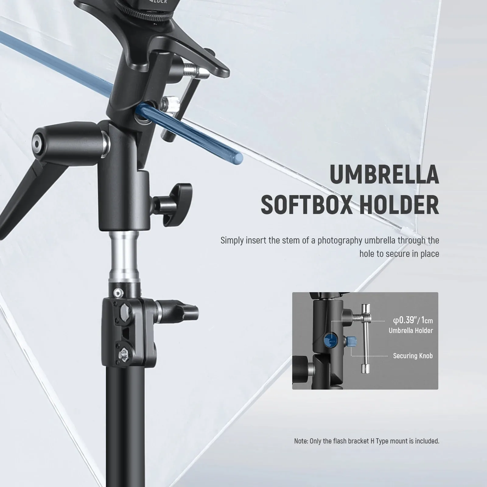 Camera Flash Bracket h Type Mount with Umbrella Softbox Holder Adapter for Speedlite Led Light Stand Tripod