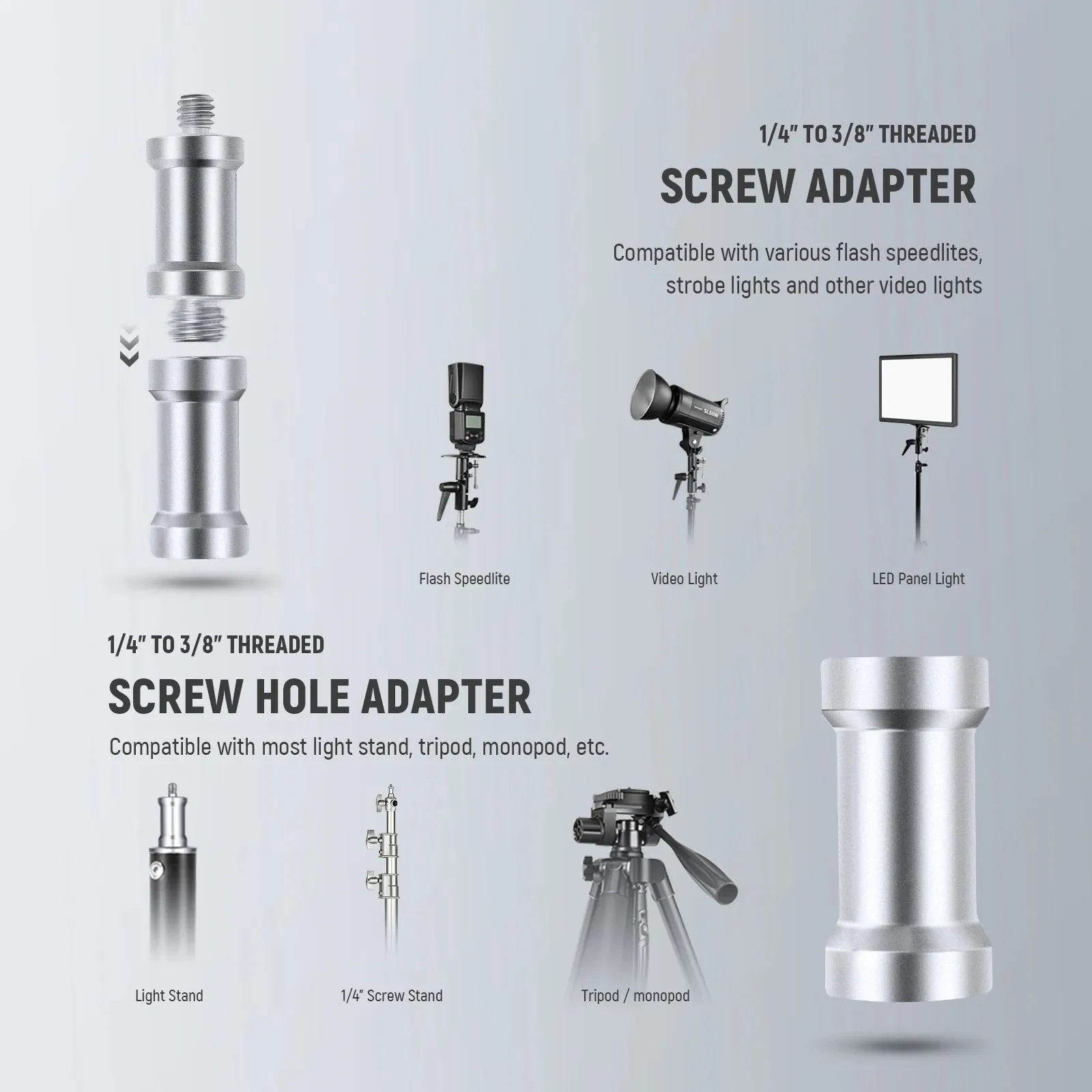 Camera Flash Bracket h Type Mount with Umbrella Softbox Holder Adapter for Speedlite Led Light Stand Tripod