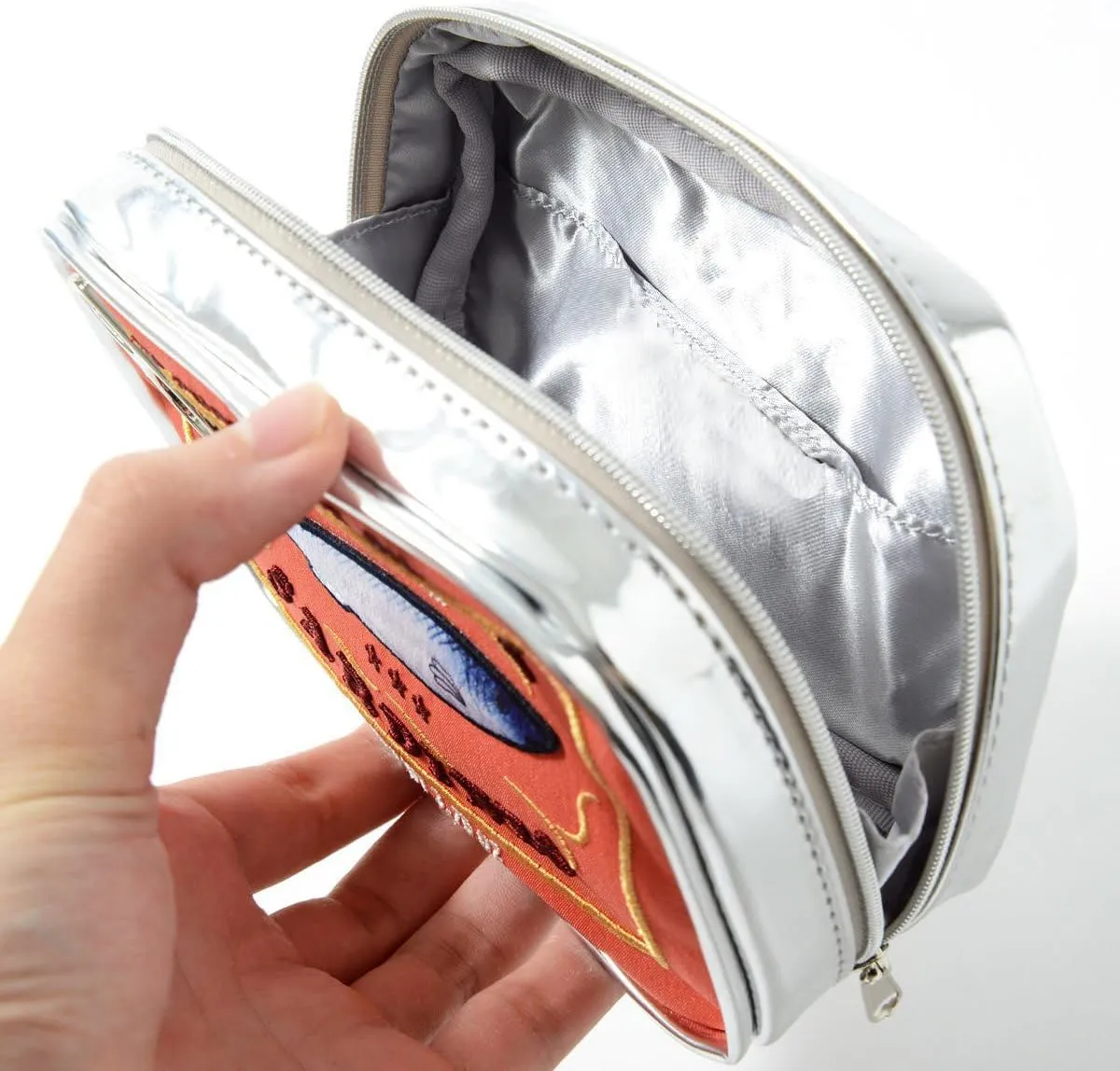 Canned Sardines Eye-catching Cute Clutch bag Makeup Case Cosmetic Bag Portable Snack Pouch bag Travel Toiletry Bags For Women Organizer Bag polyester fabric Waterproof ORANGE