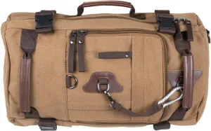 CCcollections BAG Backpack Bowling Military Bag School Bag Messenger Bag 2-4 Way for Unisex (Camping4 Brown)