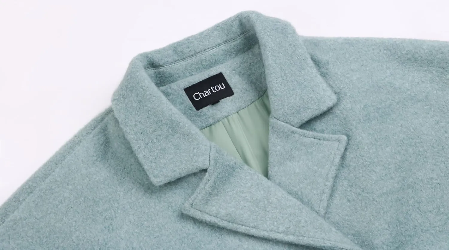 CHARTOU Women Oversized Long Winter Coats Warm Wool Blend Pea Trench Coat Overcoat