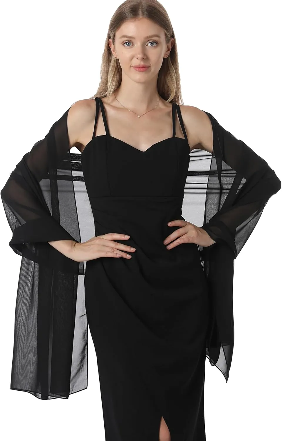 Chiffon Shawls and Wraps for Evening Dresses Women Elegant Soft Scarf Bridal Scarve Wedding Stole