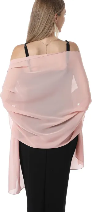 Chiffon Shawls and Wraps for Evening Dresses Women Elegant Soft Scarf Bridal Scarve Wedding Stole