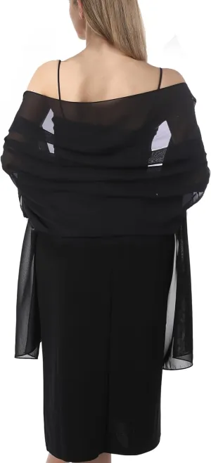 Chiffon Shawls and Wraps for Evening Dresses Women Elegant Soft Scarf Bridal Scarve Wedding Stole