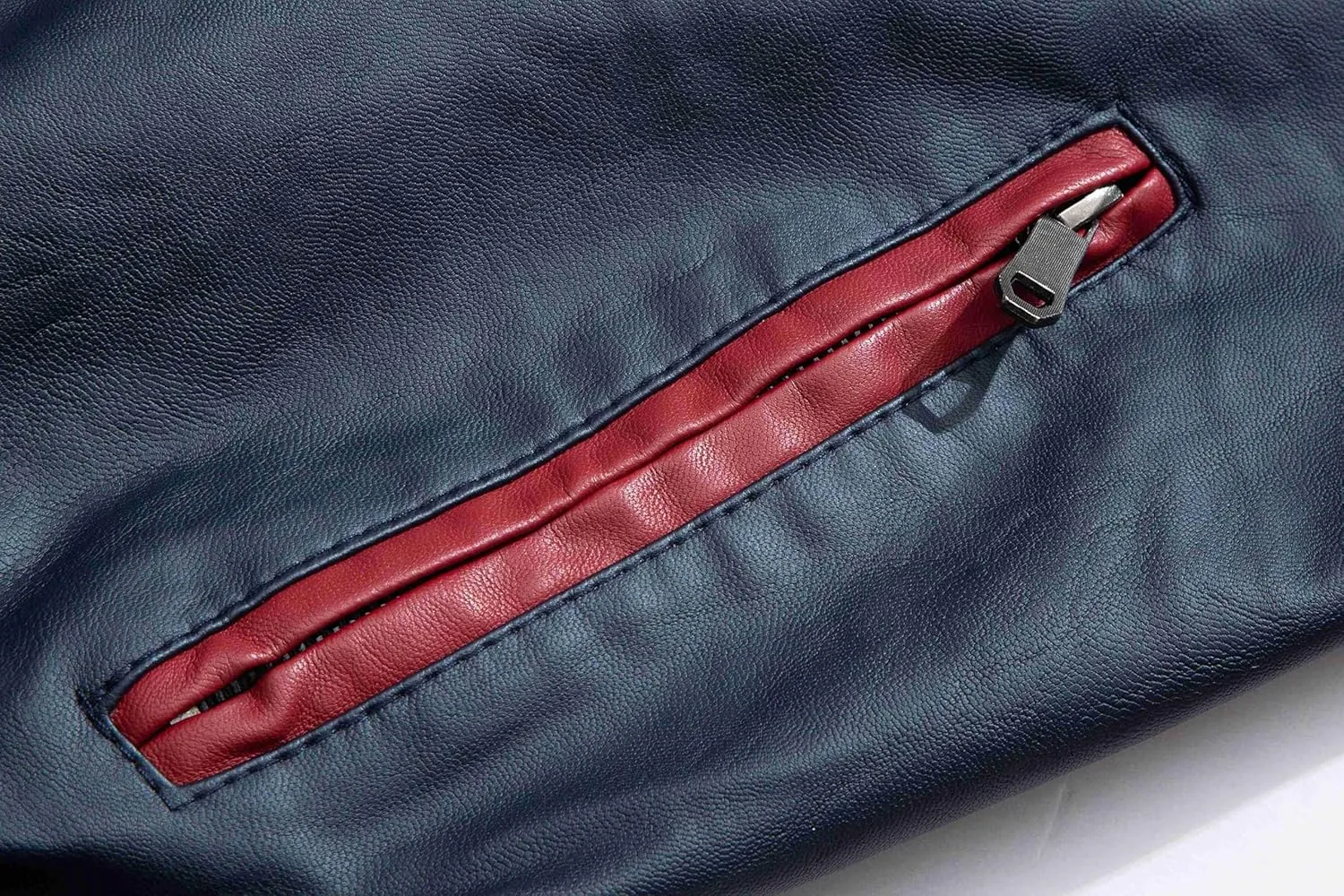 chuida Men's Vintage Stand Faux Leather Jacket Motorcycle PU Jacket Casual Baseball Stand Collar Slim Fit Coat