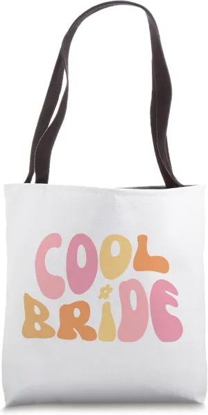 Colorful Retro Cool Bride, Future Mrs Wedding, Bachelorette Tote Bag