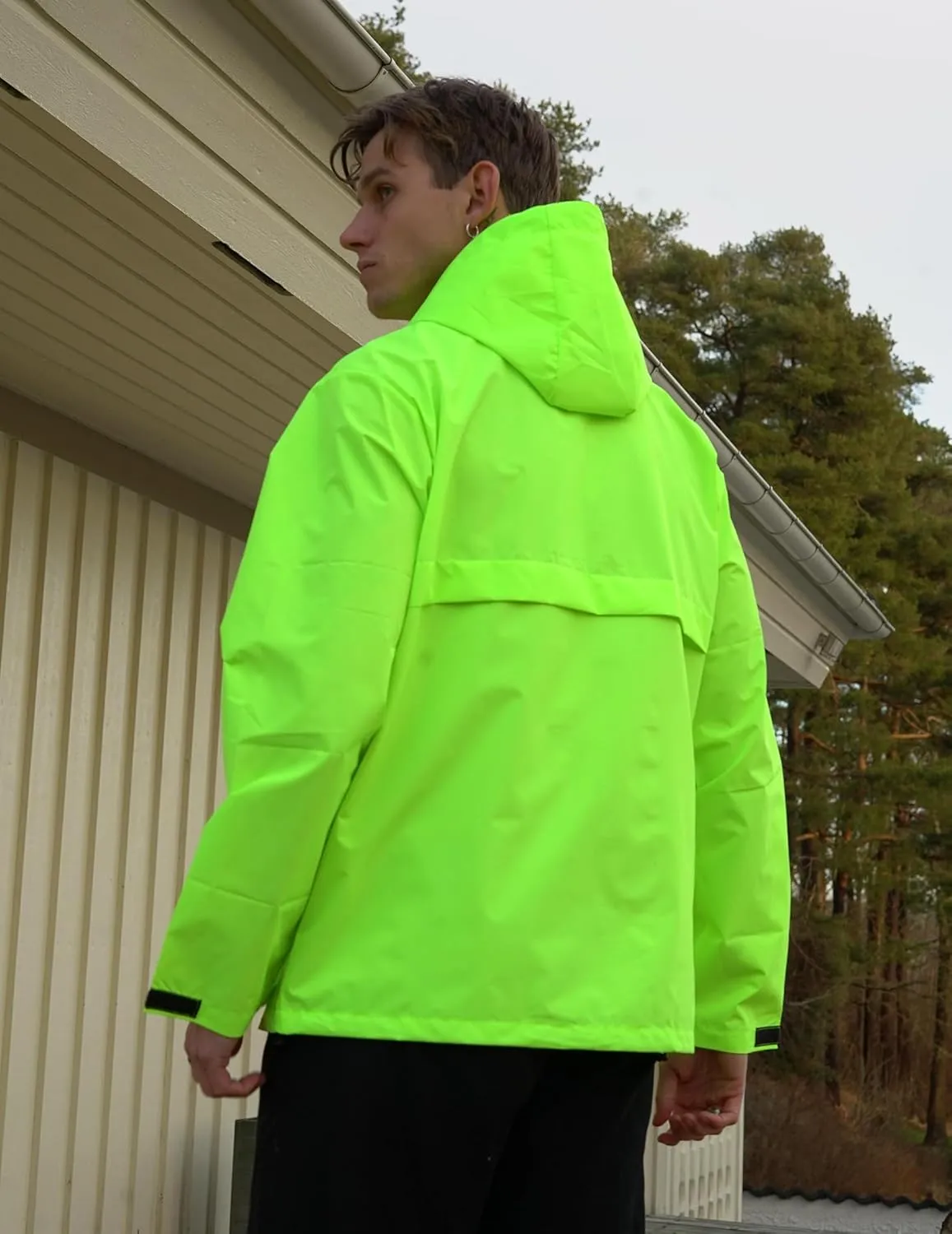 COOFANDY Men's Rain Jacket Waterproof with Hood Packable Rain Coat Lightweight Windbreaker for Hiking Golf Outdoor