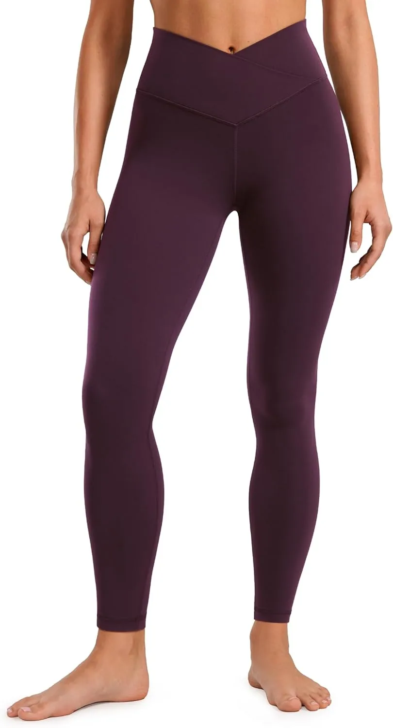 CRZ YOGA Womens Butterluxe Crossover High Waist Workout Leggings 28" - Criss Cross Full Length Gym Lounge Athletic Yoga Pants