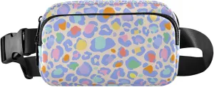 Customized Animal Skin Rainbow Women Fanny Packs Flower Hip Bag Belt Purse Waterproof Waist Pack for Women