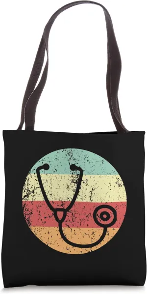 Doctor Nurse Vintage Stethoscope Cool Retro 1970's Style Tote Bag