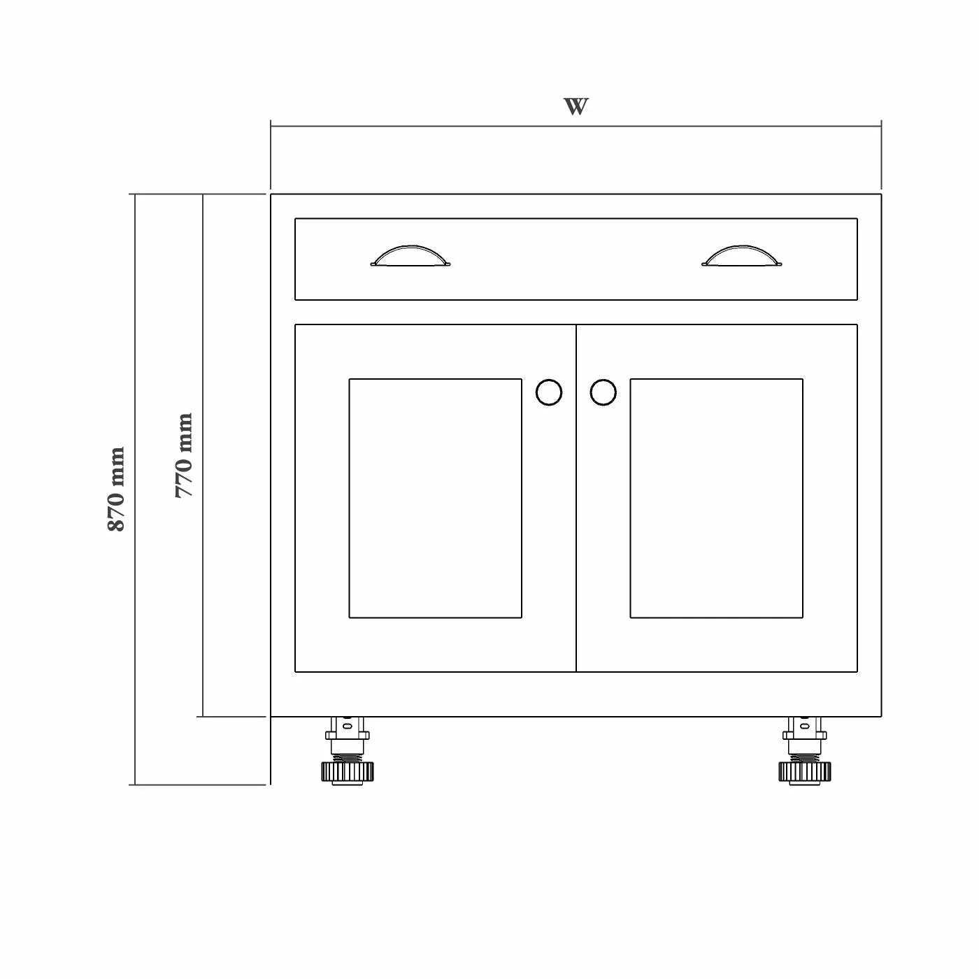 Double Drawerline Base Cabinet