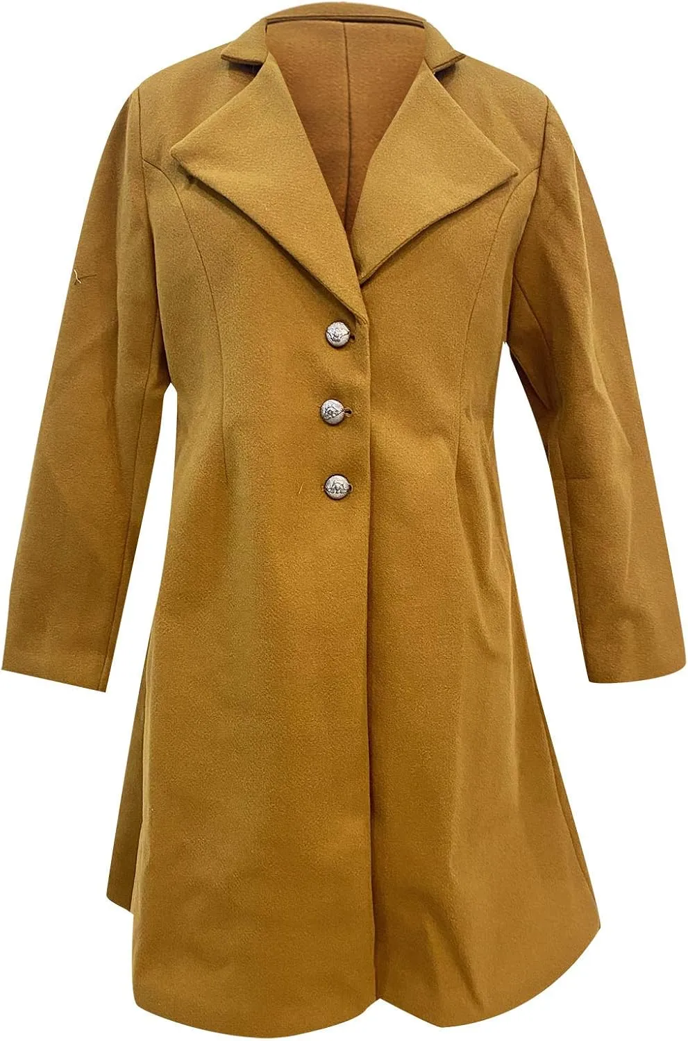 Dress Coats for Women 2024 Elegant Double Breasted Maxi Long Pea Coat Trendy Winter Warm Wool Lapel Trench Coats