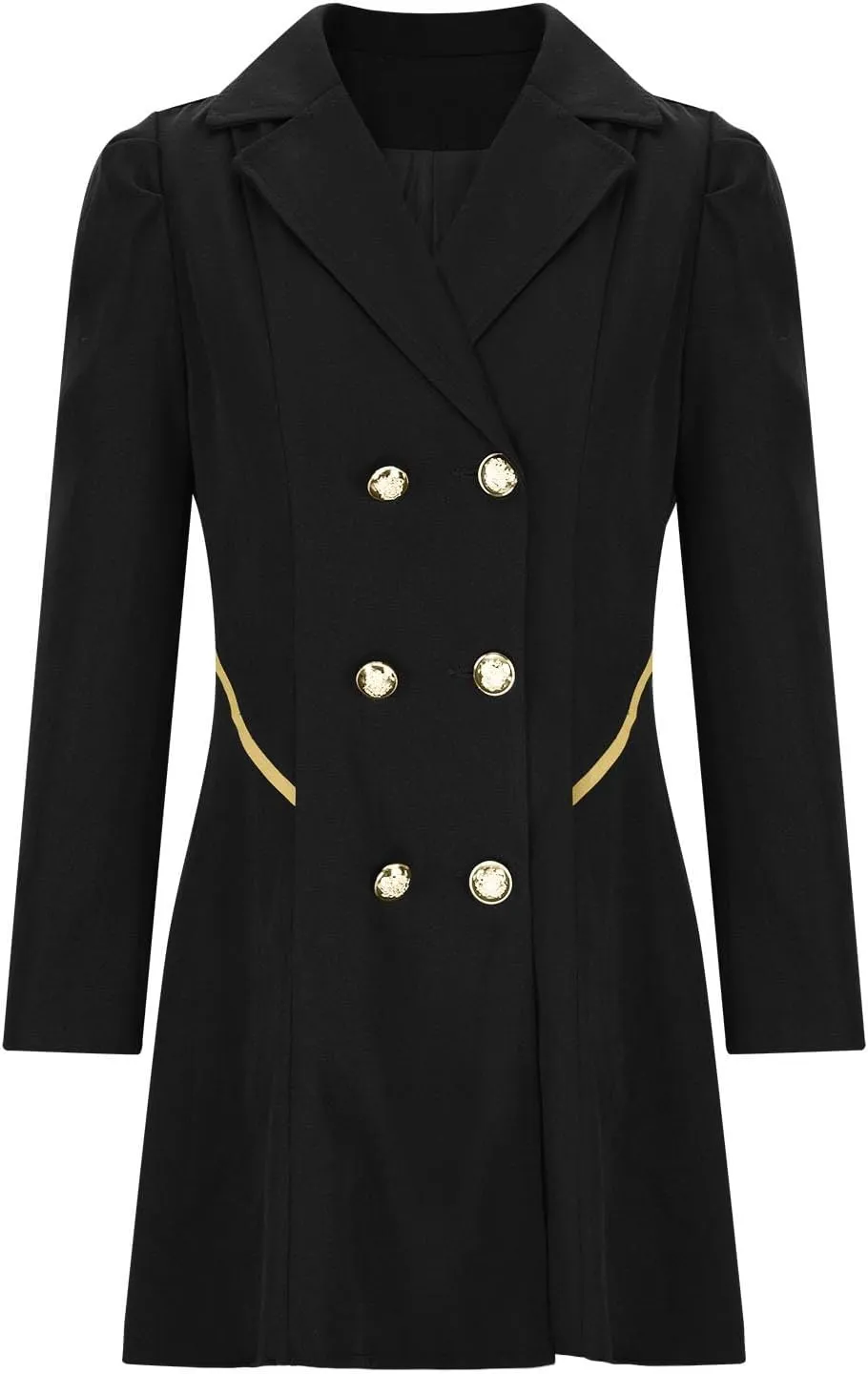 Dress Coats for Women 2024 Elegant Double Breasted Maxi Long Pea Coat Trendy Winter Warm Wool Lapel Trench Coats