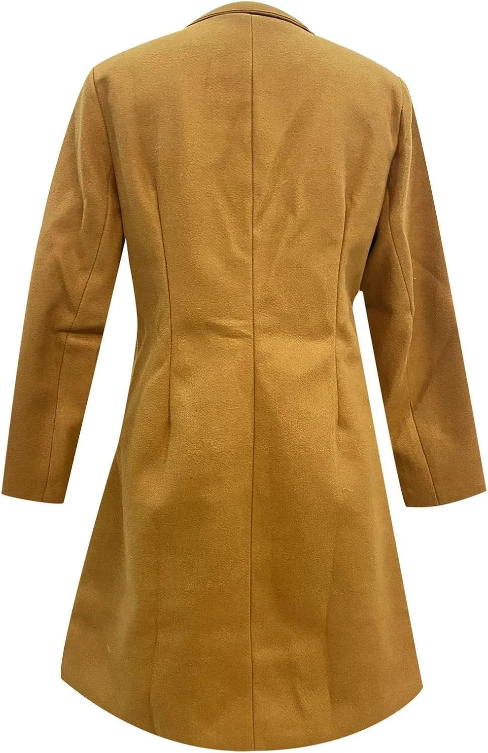 Dress Coats for Women 2024 Elegant Double Breasted Maxi Long Pea Coat Trendy Winter Warm Wool Lapel Trench Coats
