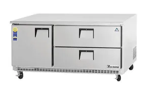 Everest ETBR3-D2 72" Two Drawer Undercounter Refrigerator