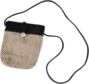 Eye Catching Woven Phone Bag Delicate Shoulder Bags Straw Bucket Bag Crossbody Purse PU Leather Handbag For Women