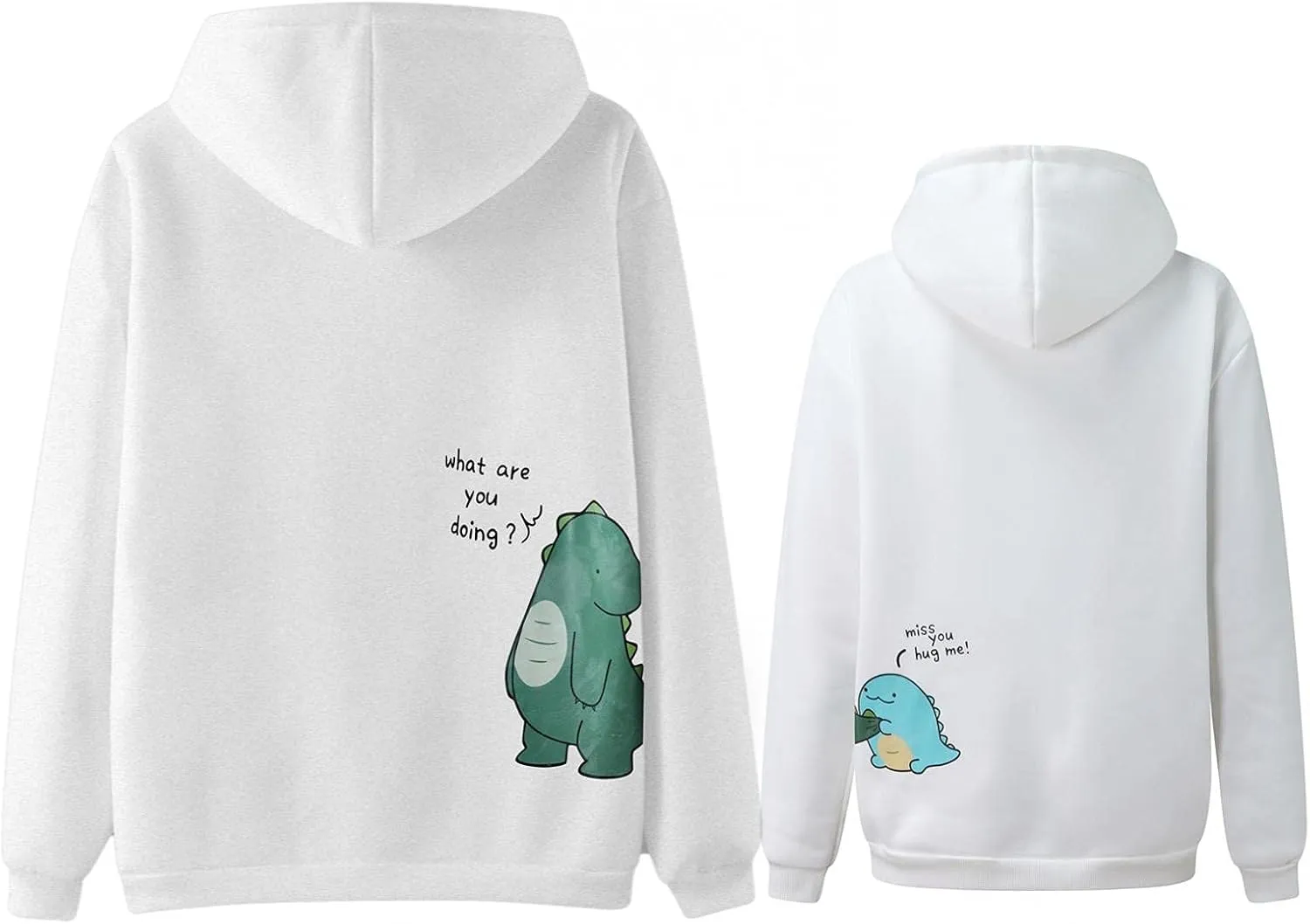 Family Matching Outfits for Photoshoot Pullover Hoodie Matching for Couples Dinosaur Sweatsuits Matching for Couples